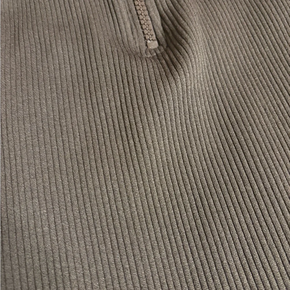 Brown Ribbed Women's Jumpsuit - Picture 4 of 9